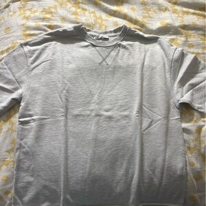 Zara Light Gray Ribbed Sweatshirt